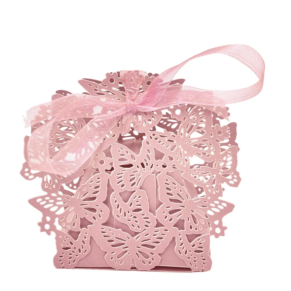 10Pcs DIY Candy Cookie Gift Butterfly Boxes Wedding Party Candy Box