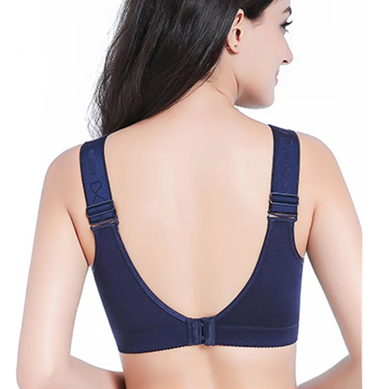 Fashion Lady Sexy Deep V Soft Fabric Gather Push Up Bra Plus Size Big Cup Embroidery Bras Adjusted-straps Dropship