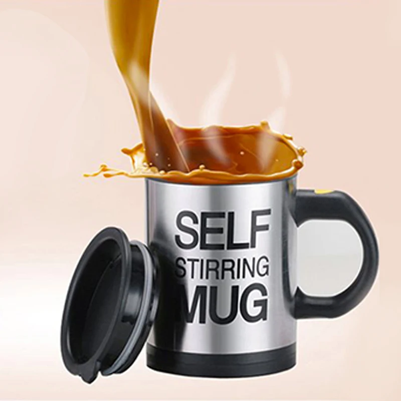 6 Colors 400ML Self Stirring Mug Automatic Electric Blenders Stainless Steel Coffee Makers Milk Tea Milk Mixing Drinking Cups  (4)