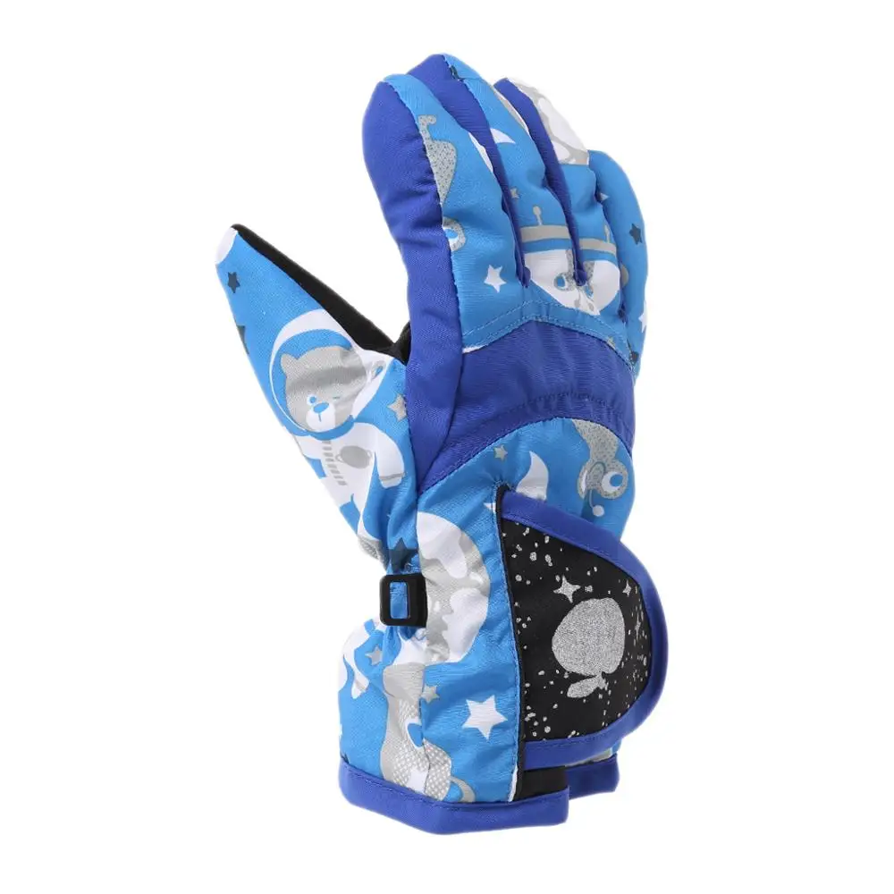 Лыжные перчатки, зимние детские ветрозащитные водонепроницаемые перчатки для сноуборда, аксессуары для езды