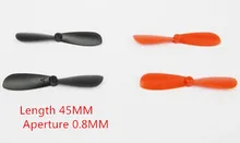 10pcs lot 0 8mm aperture propeller aircraft propeller blades pros accessories 45MMmodel airscrew UAV quadrocopter accessories