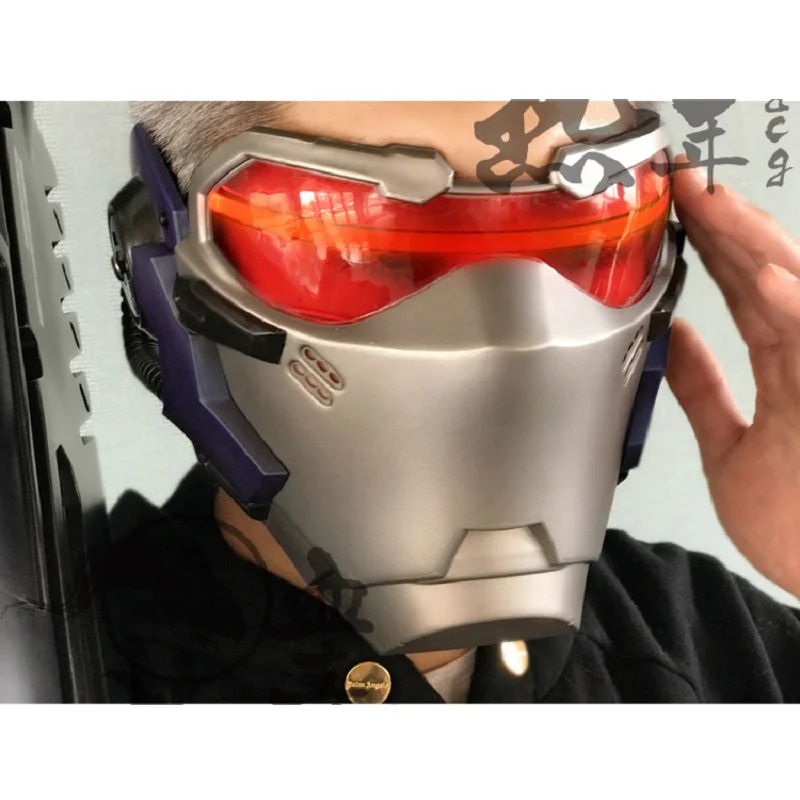Soldier 76 Luminous Mask Prop Jack Morrison Helmet Game Cosplay Halloween Gift