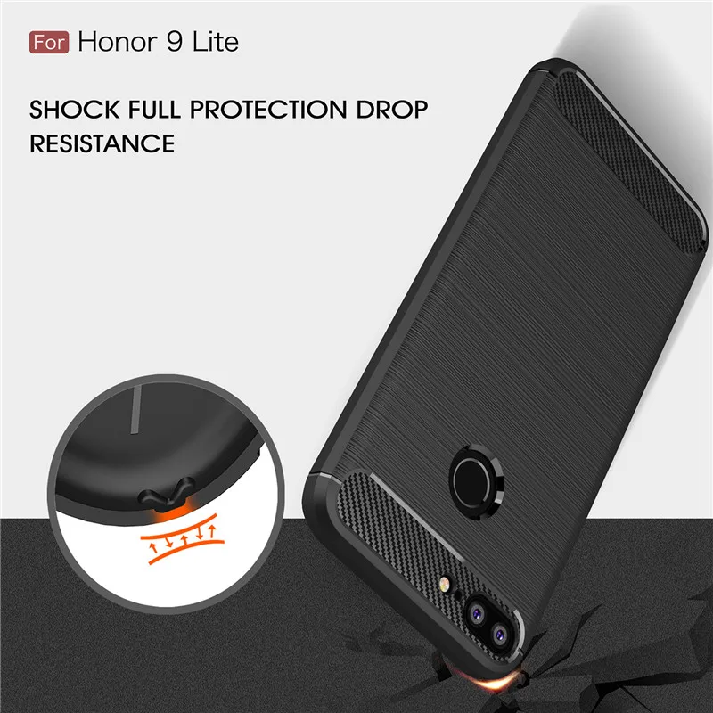 

For Huawei Honor 6X 5X 5C 6A 8 V8 9 V9 Play Luxury Slim Silicone Carbon Fiber Soft TPU Cover Case For Mate 9 Lite 6C pro Coque