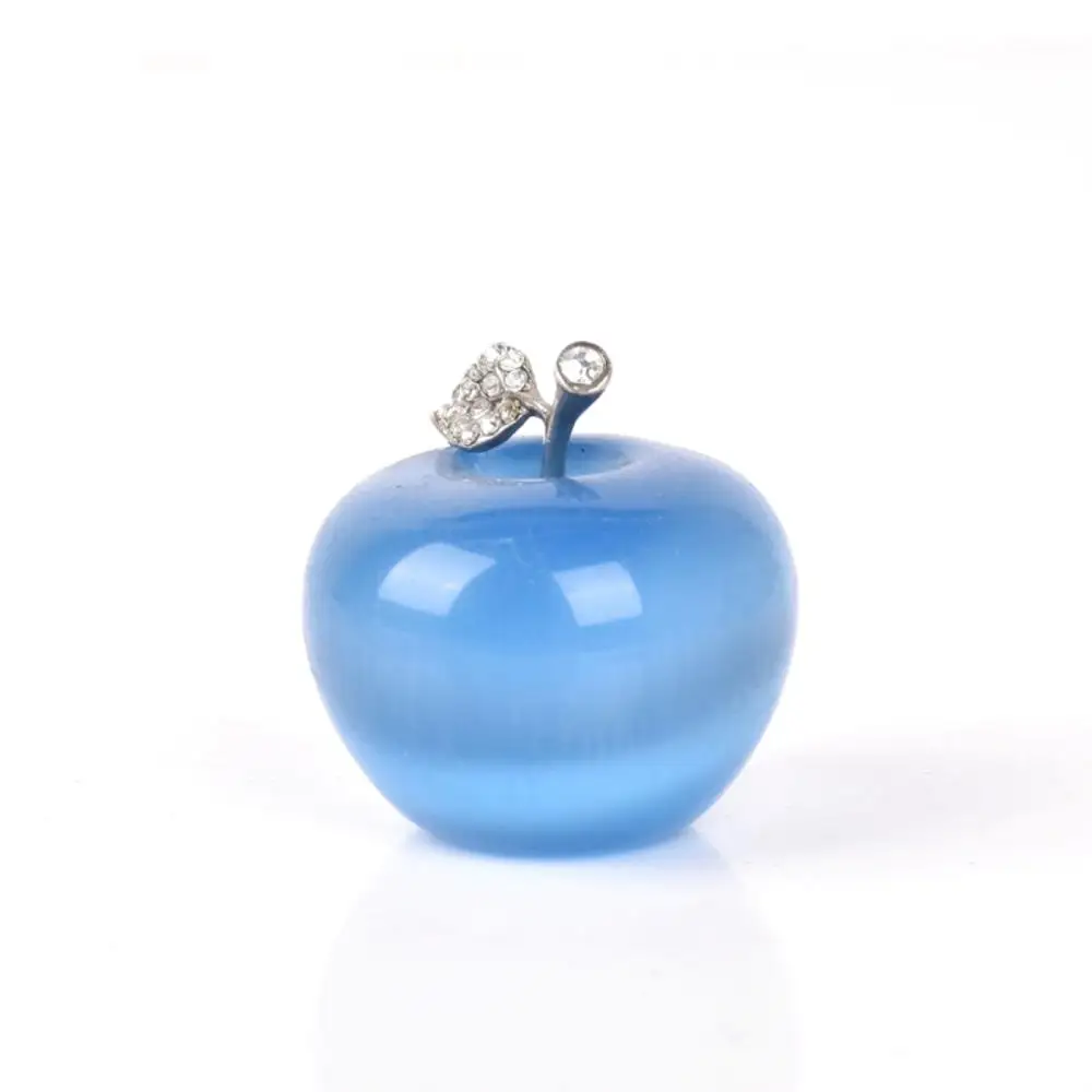 

Natural Blue Opal Apple Crystal Ball Craft Home Decoration Arts&Collection Christmas Wedding Souvenir Gift