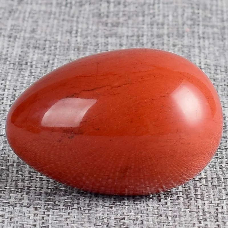 No Hole Undrilled Natural Red Jasper Yoni Egg Pelvic Kegel Exercise Jade Egg Tightening Vaginal Muscle BenWa Ball - Цвет: 45X30 MM