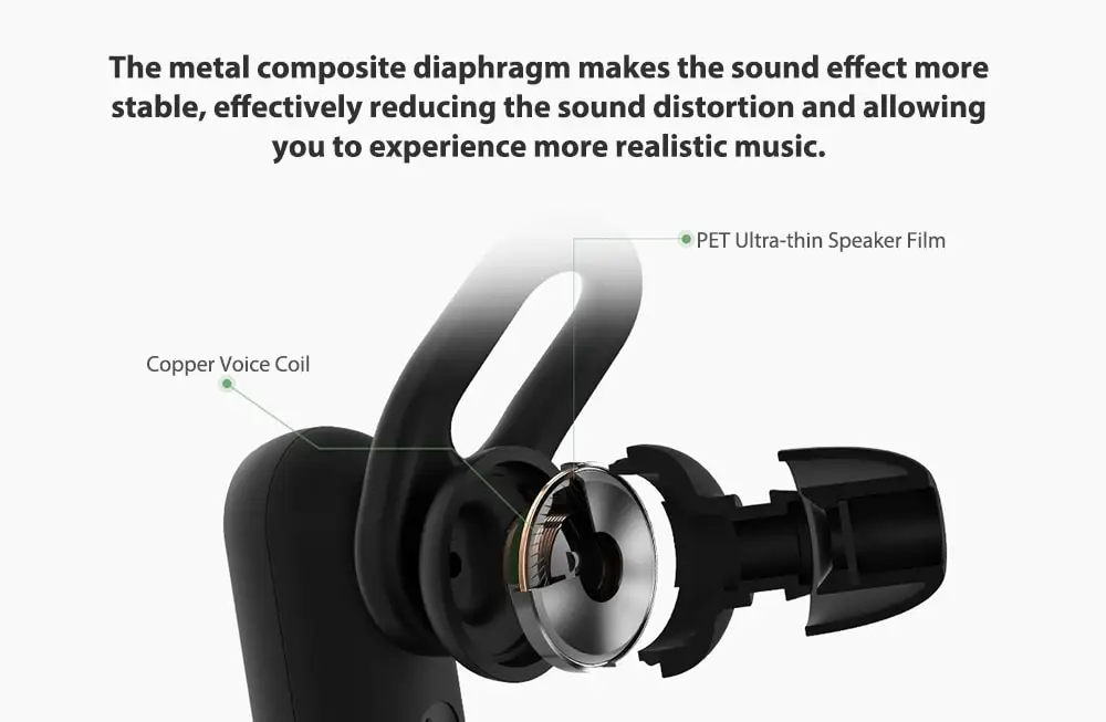 Xiaomi YDLYEJ03LM IPX4 Waterproof In-ear Sports Earphone Bluetooth Earbuds with Line Control Microphone Youth Edition- White