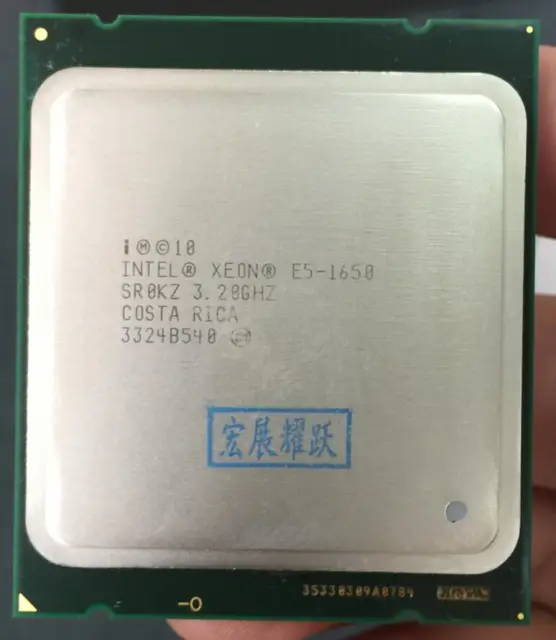 Cheap PC Intel Xeon Processor E5 1650 E5-1650CPU (12M Cache, 3.20 GHz,  IntelQPI) LGA 2011 SR0KZ C2 Free AliExpress Standard shipping