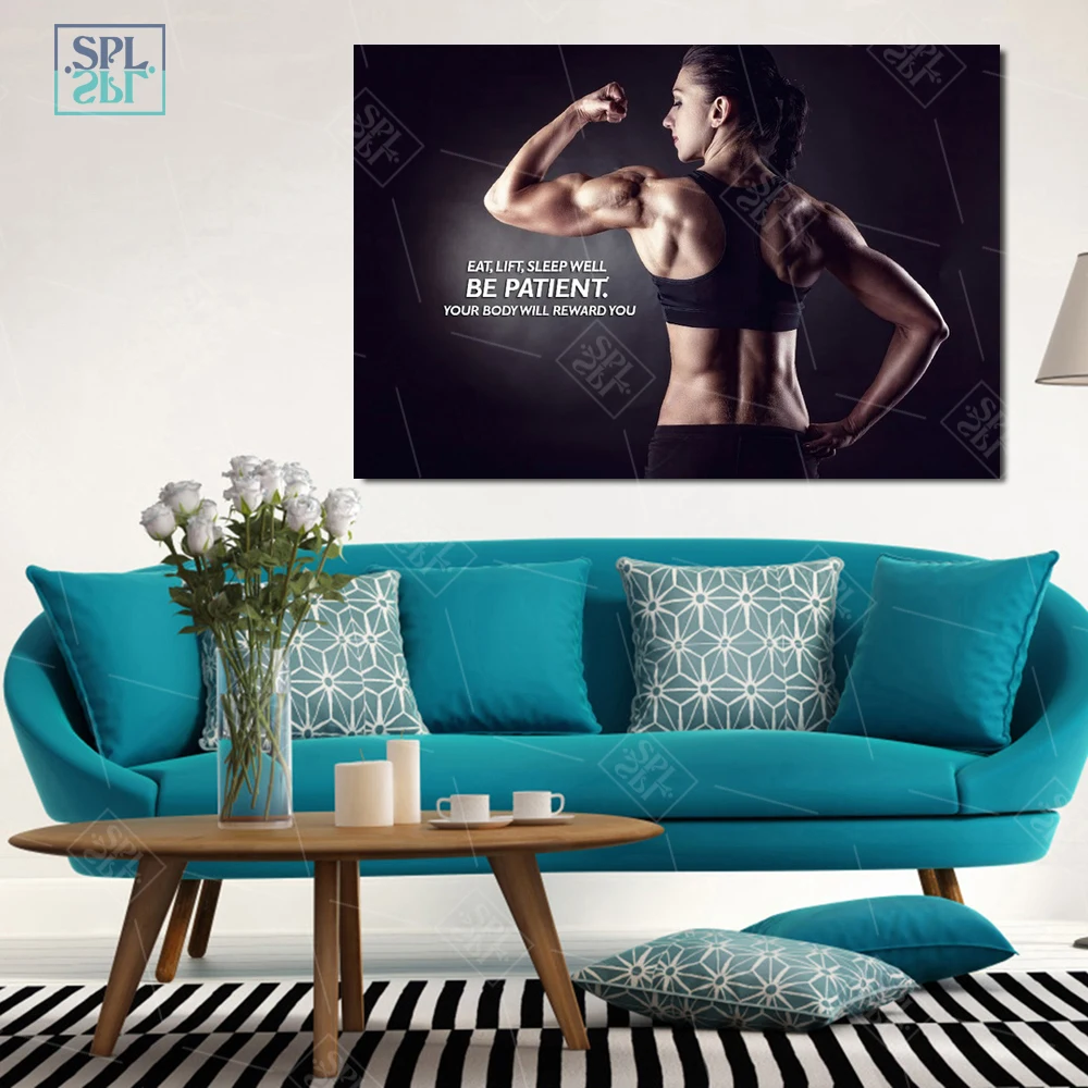 Motivational Bodybuilding Quotes Art Posters Modern Sport Artwork