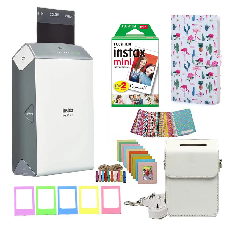 Fujifilm Instax Share Sp-2 Smart Phone Printer And Accessories Full Set  (silver/golden) Including Films/album/case/stickers Etc. Film Cameras  AliExpress