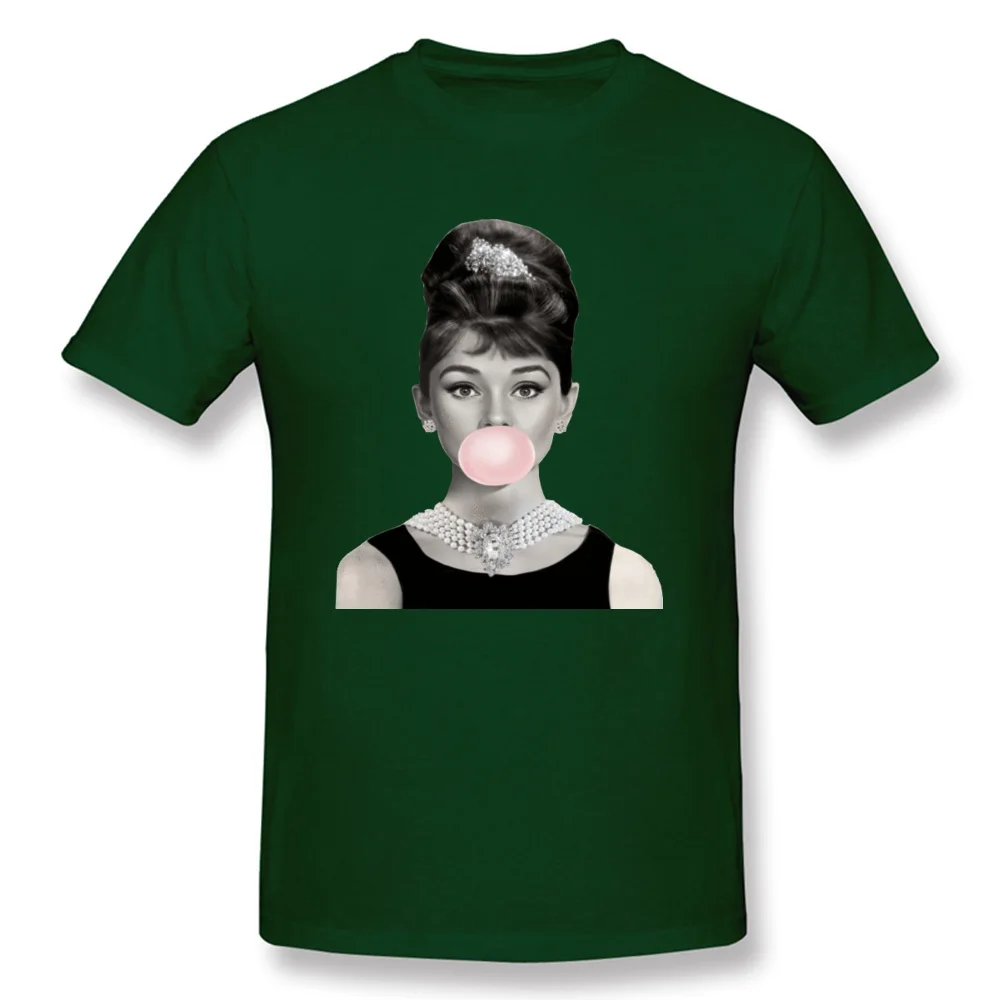 3D Printed Audrey-Hepburn-Pink-Bubble-Gum T Shirts for Men Newest Summer/Fall Crew Neck Pure Cotton Short Sleeve T Shirts Tees Audrey-Hepburn-Pink-Bubble-Gum dark
