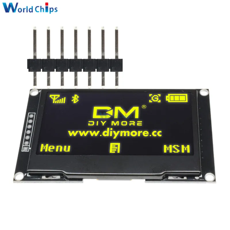 Diymore желтый 2 42 &quot2 дюймовый ЖК экран 128x64 oled дисплей модуль IIC I2C SPI серийный 12864 OLED