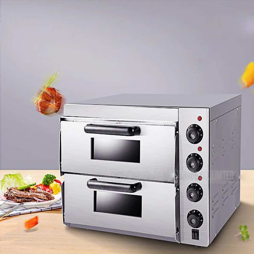 1PC gedun kx1 3000W 220V Double Electric Pizza Oven with Timer For