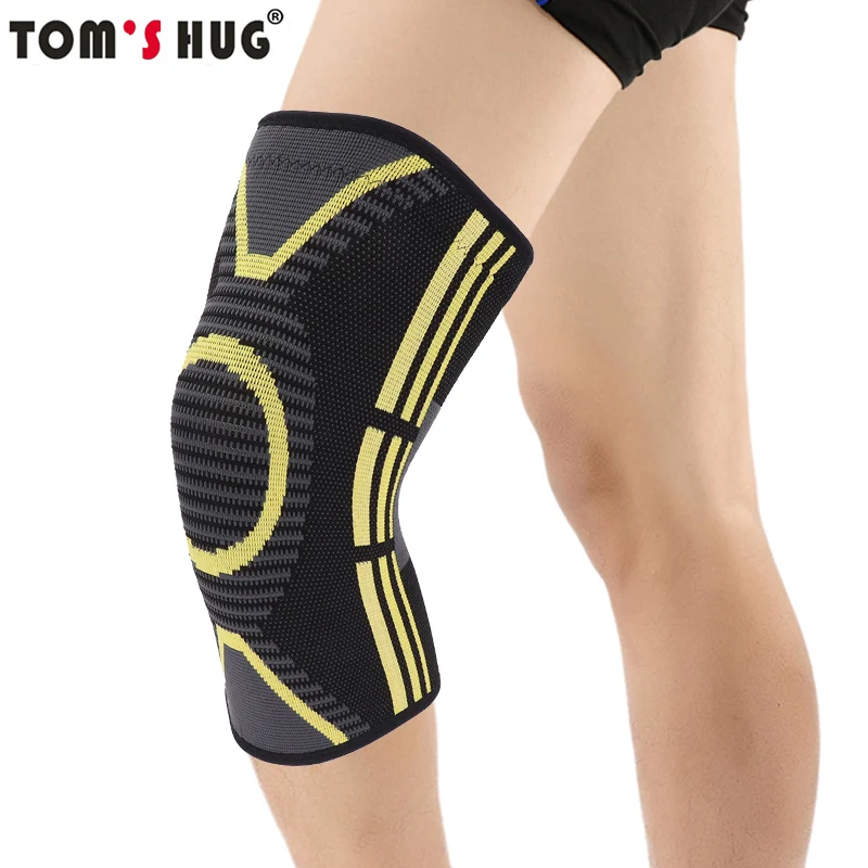 Tom's Hug Sport Kneepad Knee Support Brace 1 Pcs Yellow Pattern Knee ...