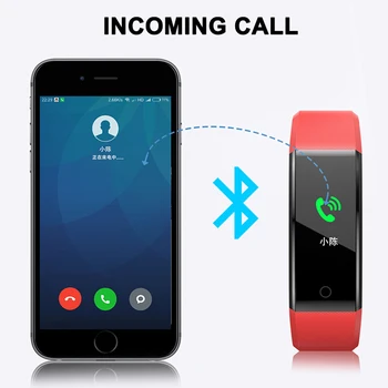

Bluetooth Smart Bracelet Watch Heart Rate Blood Pressure Monitor Sport Tracking JR Deals