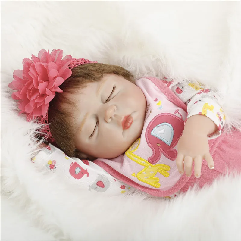 SanyDoll см 22 дюймов 55 см силиконовые куклы reborn, реалистичные куклы reborn Красивые Детские Рождественский подарок