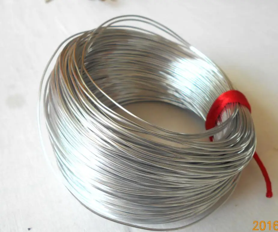 

Beads Lovely Silver Plated Aluminum Wire Craft Jewelry Making 2mm, sold per lot of 1ROLL(10M)
