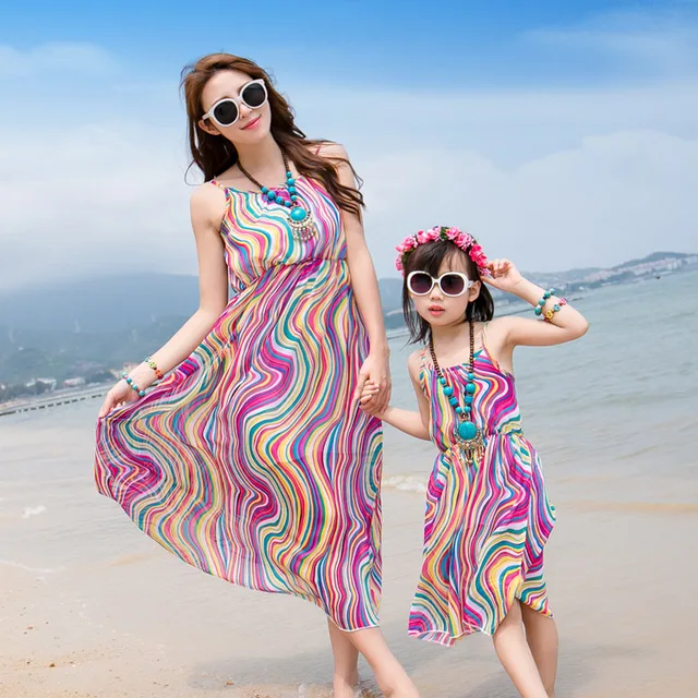 New Family Ed Summer Beach Vacation Dress Mother Daughter New Family Ed Summer Beach Vacation Dress Mother Daughter Dresses Whole Manufacturers