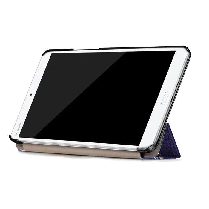 Закаленное Стекло Экран Protector + Folio Stand PU чехол для huawei Mediapad M3 8,4 BTV-W09 BTV-DL09 8,4 "Tablet