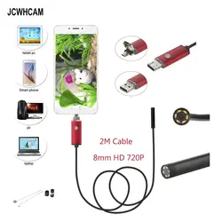 Jcwhcam 8 мм 720 P HD инспекции Android USB бороскоп Android OTG USB эндоскопа Камера Водонепроницаемый Змея трубы для android