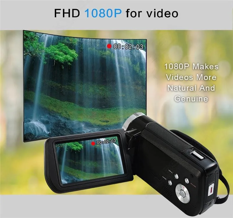 1080P Full HD Цифровая видеокамера анти-встряхивание DV видеокамера 3,0 экран профессиональный видеорегистратор 24MP CMOS фото камера