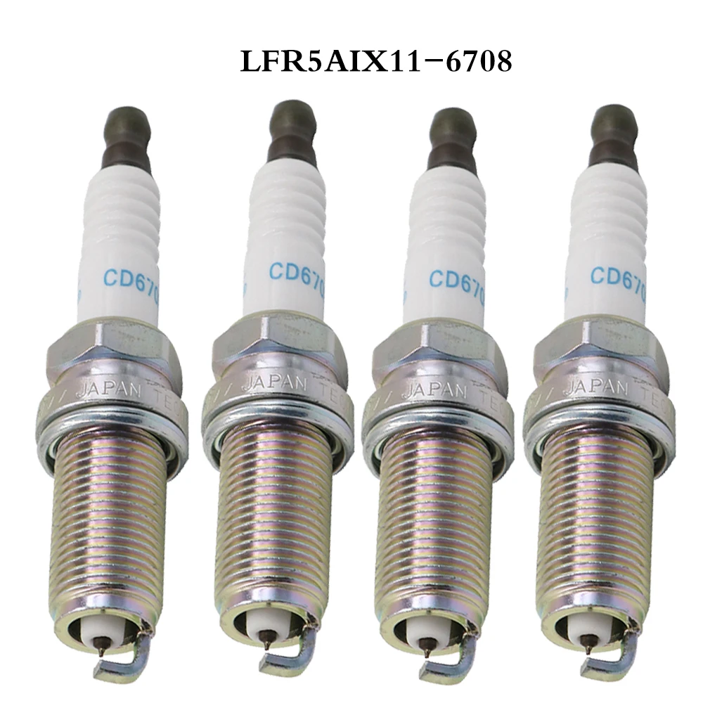 4X LFR5AIX11 Иридиевые свечи зажигания автомобиля свечение LFR5AIX-11 6708 для HYUNDAI SONATA/Sonata8 KIA SportageR/зажигание Sorento Plug