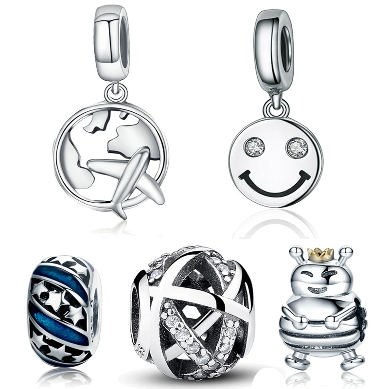 

DCM New Collection 100% 925 Sterling Around the World Travel Pendants Charm fit Original Pandora Bracelet DIY Beads Jewelry
