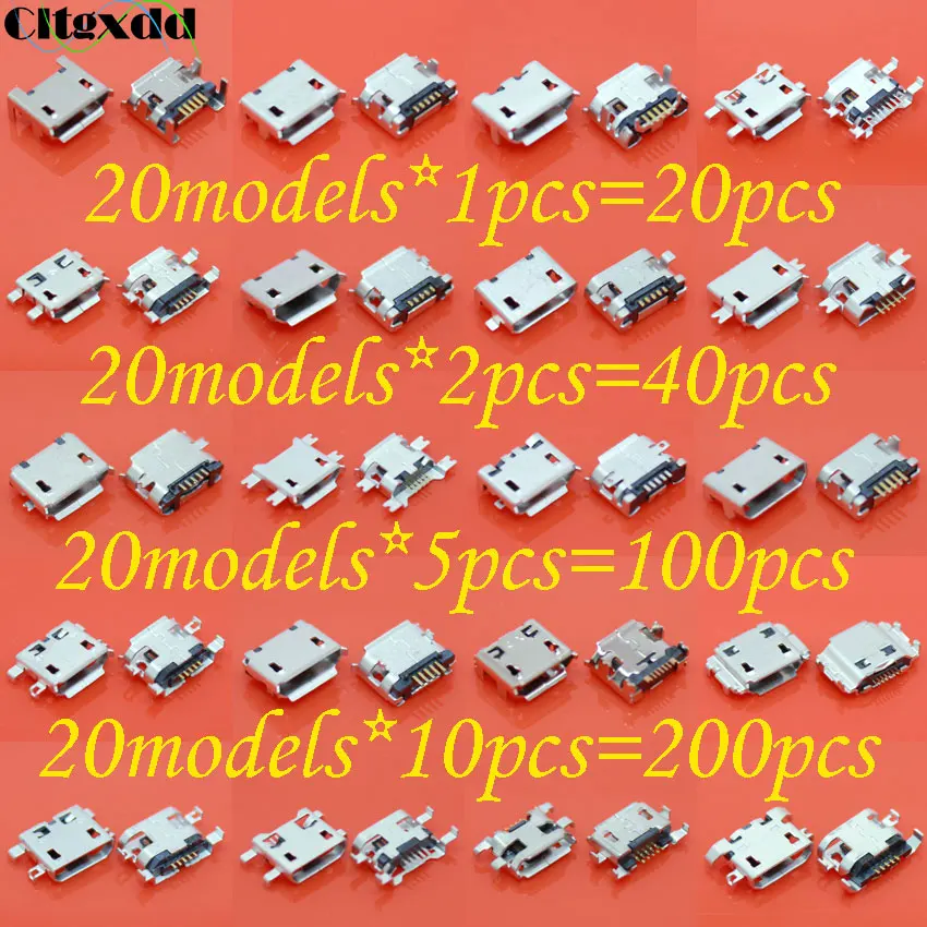 

cltgxdd 20model 5pin 7pin Micro USB jack,USB socket,charging port USB connector for Samsung Huawei Lenovo Xiaomi Nokia Table pc