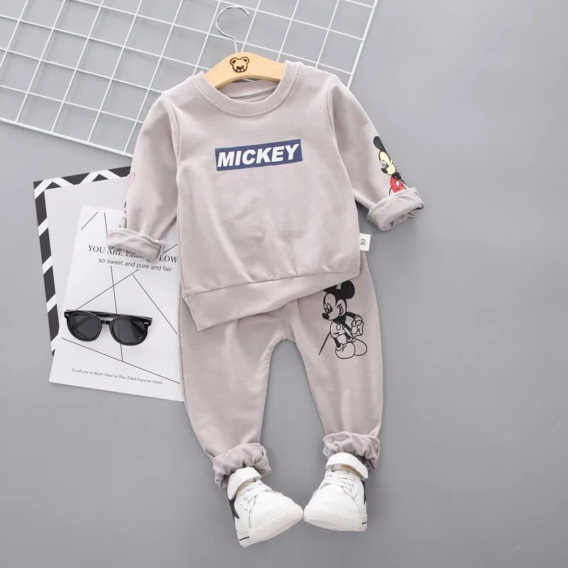 YWMQ2 Khaki Новая детская одежда на весну-осень с персонажами из мультфильмов для мальчиков Повседневное хлопковая футболка с коротким рукавом, одежда, штаны 2 шт./компл. Одежда для маленьких детей комплект одежды для детей, спортивный костюм - Цвет: YWMQ2 Khaki
