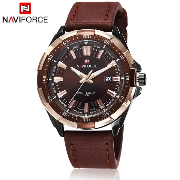 2016 New Luxury Brand Men Military Watches Leather Strap Analog Date Men's Quartz Business Watches