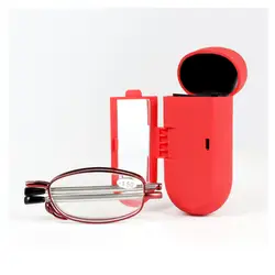 Занавес мини дизайнерские очки для чтения мужские и женские складные маленькие очки Рамка красные металлические очки с оригинальной