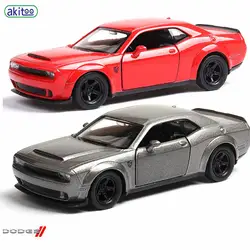 Akitoo Dodge Challenger модель машины 1:36 модель автомобиля игрушка отступить автомобиль открыть двери подарок #2415