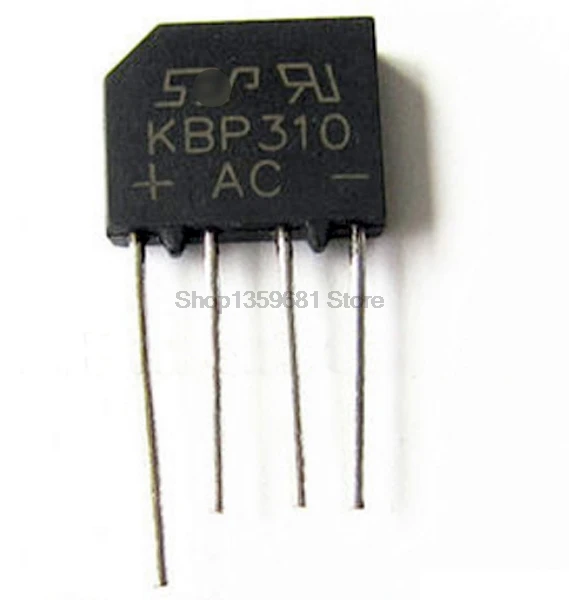

10PCS KBP310 KBP310G RS310 KBP308 KBP307 KBP306 DIP-4 3A 1000V Bridge Rectifier
