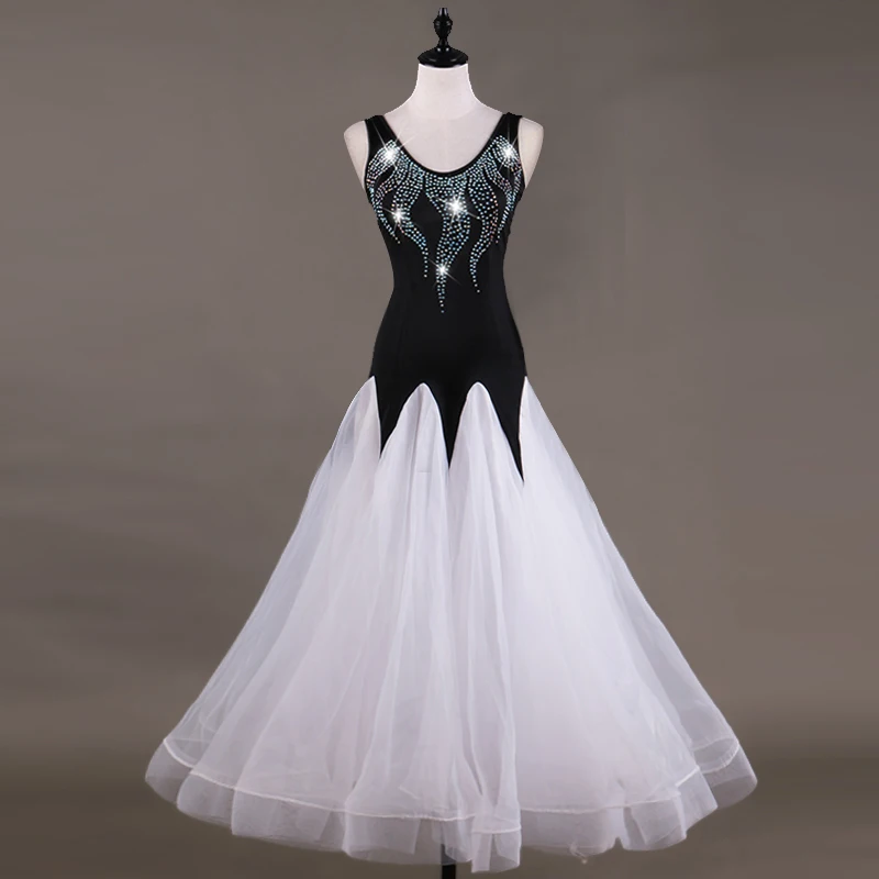 Бальные Танцы Конкурс Платье Фламенко стандарт Танцы платья Вальс Танго производительность Стразы платье костюмы