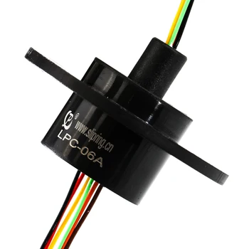 

6 wire 19.2mm LX44.5 OD Capsule Slip Ring Rotating Electrical Connectors Smooth Running And Light Weight For Weak Signal