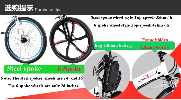 Top 26 inch folding mountain electric bicycle 48V lithium battery 21 speed variable speed system bike PAS cycling smart Lcd ebike 5