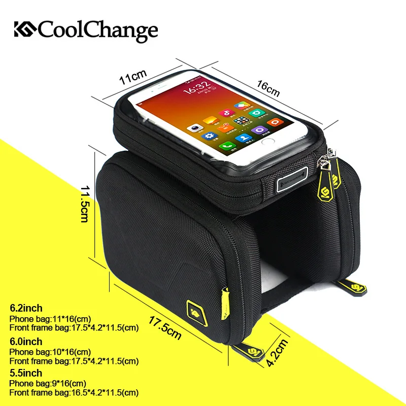 Coolchange велосипедная сумка новая верхняя передняя рамка двойной чехол для 5 дюймов
