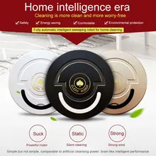 Ультра тонкий робот пылесос щетка для уборки пола сильная всасывающая Тихая Автоматическая умная машина для уборки робота зарядка через USB(China)