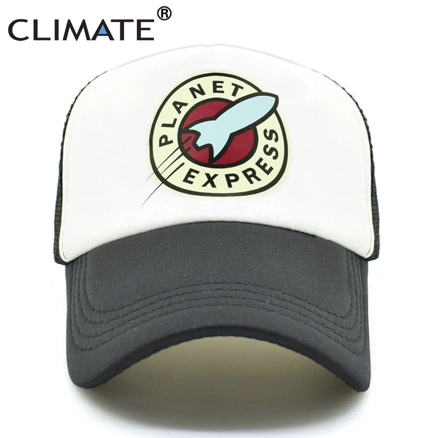 

CLIMATE Planet Express Trucker Caps Hat Funny Mesh Caps Spacex The Expanse Rocket Spaceship Cool Summer Caps Hat for Men Women