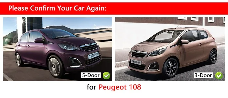 Для peugeot 108 аксессуары хромированный обод хромированный Стайлинг дверные ручки Крышка наклейка наружное украшение автомобильный Стайлинг