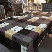 European Style Printed Table Cloth Waterproof Non Wash Polyester Fiber Grey Tableclothes Big Home Party Decoration Tables Cover