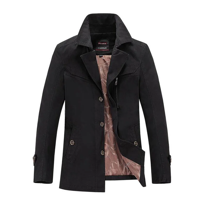 2018 Fashion Jacket Men Casual Business Long Coat Outwear Khaki Color Trench Windbreaker Cotton Men Jackets Bomber Jacket 2018 Fashion Jacket Men Casual Business Long Coat Outwear Khaki Color Trench Windbreaker Cotton Men Jackets Bomber Jacket