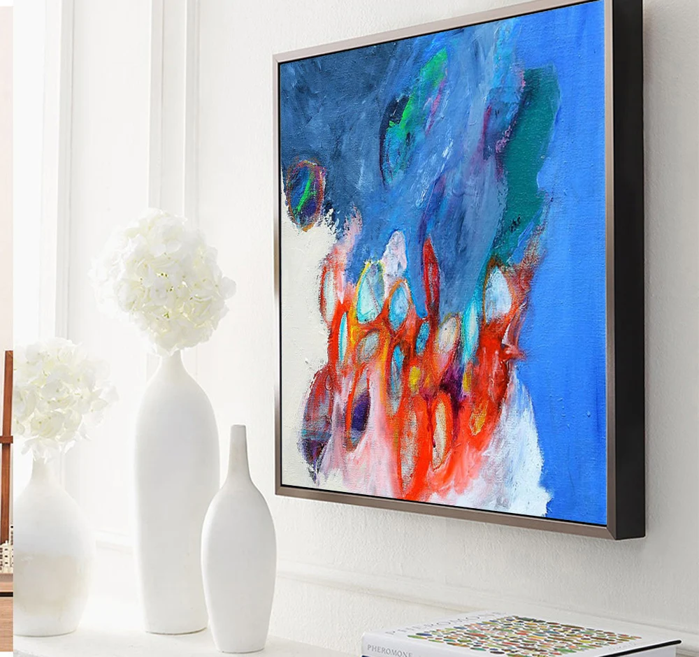 Famous Blue cheap modern paintings decorative picture art acrylic