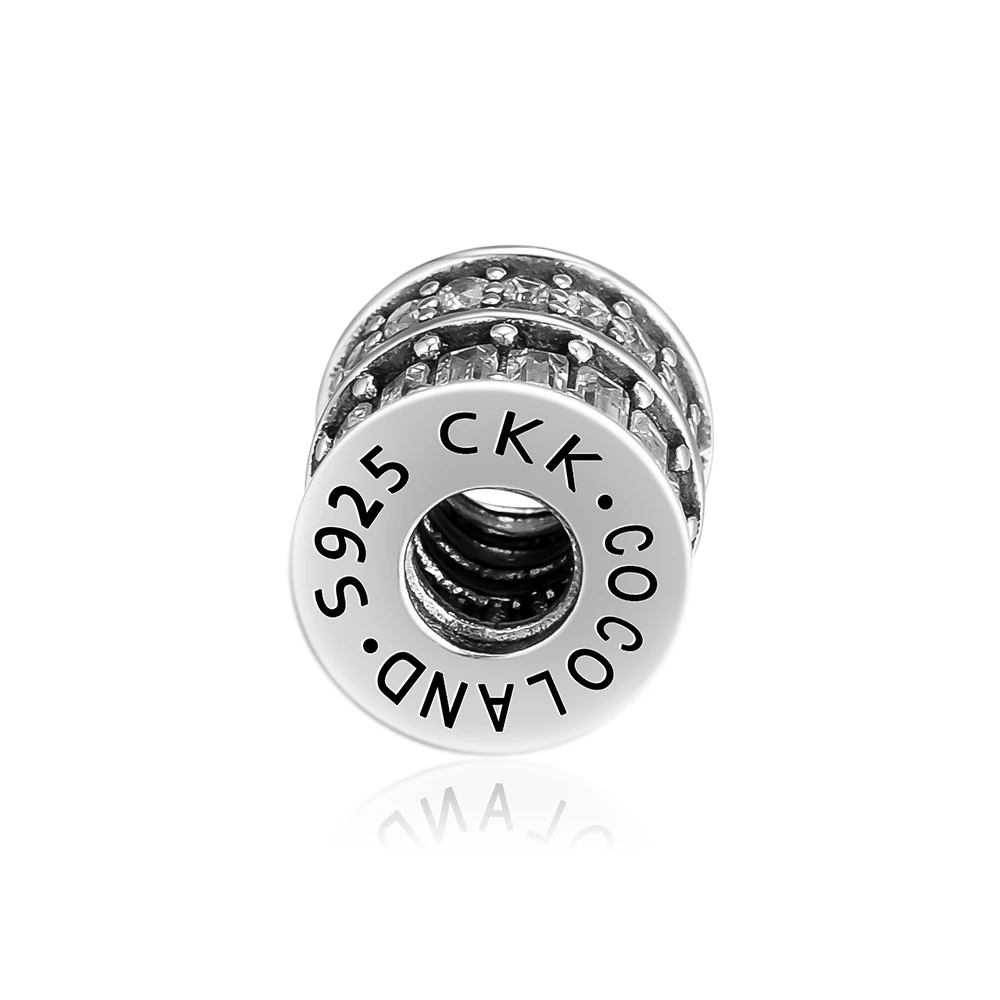 DIY Подходит для Pandora Charms браслеты сияющий путь бусины 925 пробы-серебро-ювелирные изделия