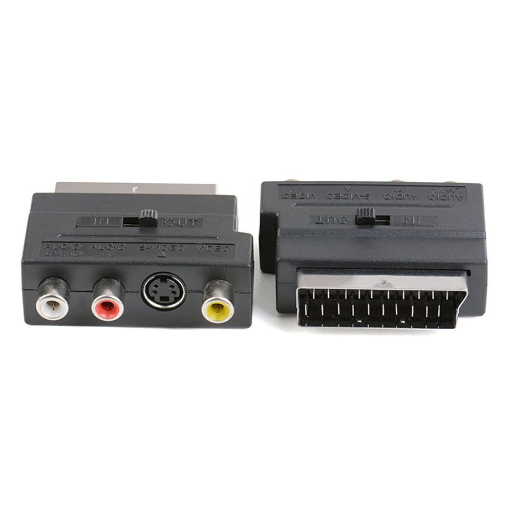 Для видео DVD-рекордер ТВ-проектор RGB Scart на 3 RCA S-Video адаптер Композитный RCA SVHS S-Video