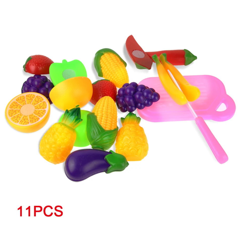 Новое поступление ролевые игры пластиковая пищевая игрушка резка фрукты овощи еда игровой дом развивающие игрушки для детей Рождественский подарок для девочек