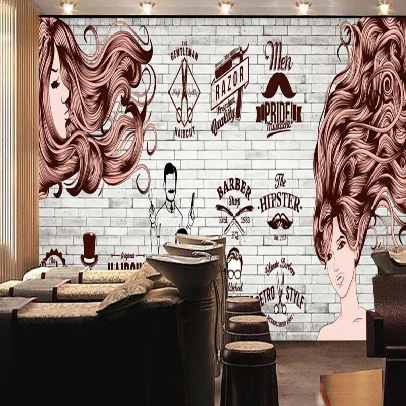 Aliexpress.com : Buy wallpaper 3d European style hair ...