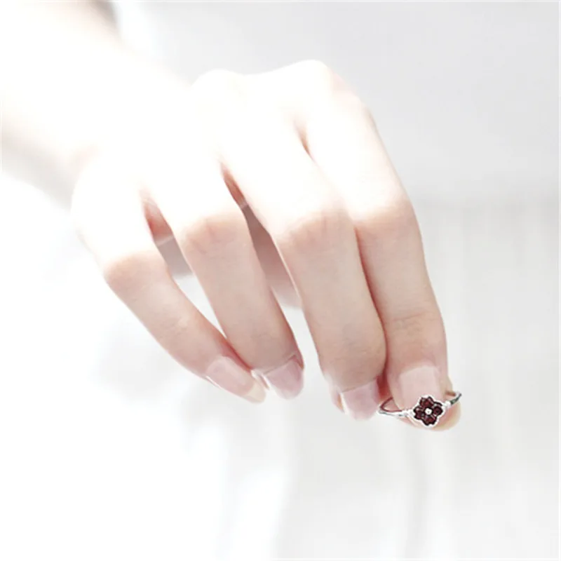 Женские винтажные серебряные кольца CC обручальное кольцо с красным бамбуковым