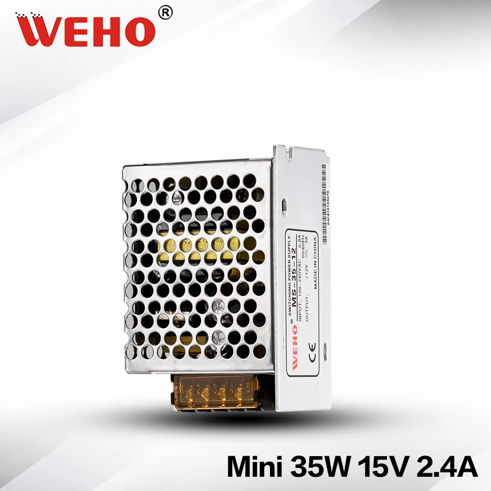 

(MS-35-15) Factory outlet mini size 35W 15VDC output ac to dc power supply
