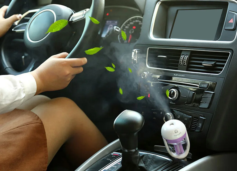 

Car Aroma Diffuser 12V Steam Air Humidifier Mini Air Purifier Aromatherapy Essential Oil Diffuser Portable Mist Maker Fogger