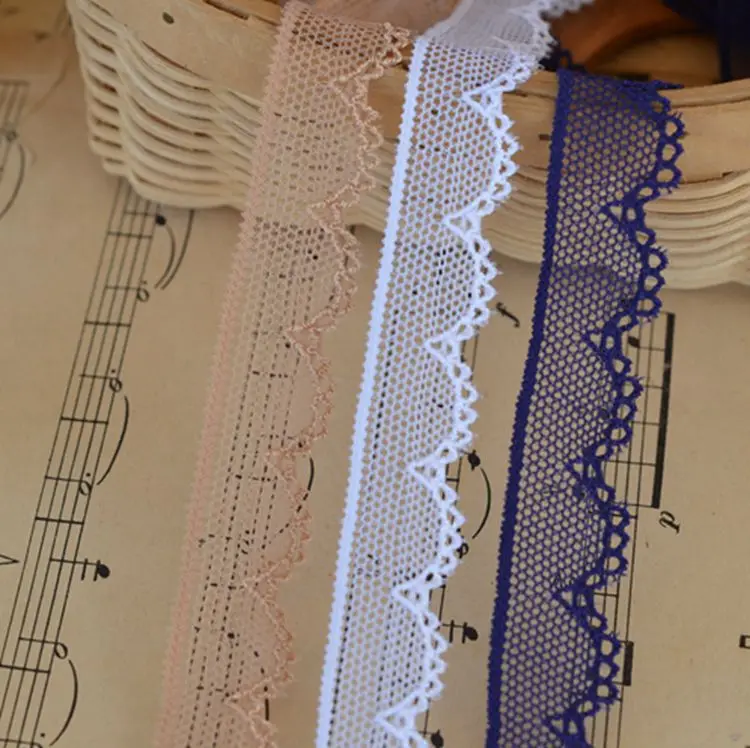 

diy lace materials of high quality stretch polyester lace 3 colors